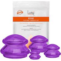 Lure Cupping Therapy Sets - Professional Silicone Cupping Set for Muscle and Joint Pain Relief, Cellulite and More (Purple, 4)