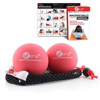 sFera Deep Tissue Yoga Massage Balls, Trigger Point and Myofascial Therapy. 2 (2.5 inch) Firm Balls w/mesh Bag, (RLZ2 MED - Red)