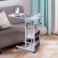 Home Bedside Laptop Desk, VECDUO Height Adjustable Lazy Table Removable Coffee Living Room Sofa Table, 31.5 x 15.7 inches