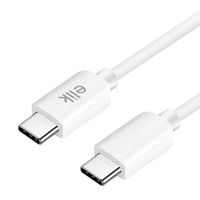 USB Type C to USB-C Cable ELIK 1.5ft(0.5 Meter) 5A Fast Charging Compatible with Google Pixel 2/3/2 XL/3 XL, MacBook Pro, Samsung Galaxy S10/Note9/S8+/S9, iPad Pro 2018, Nintendo (usbc to usb c white)