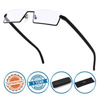 CGID Half Rim Anti-Blue Light Readers, Computer Reading Glasses with TR90 Frame for Men and Women,XBK001