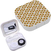 Portable Contact Lens Case Box Travel Kit Mirror + Bottle + Tweezers Container Holder [ Vintage Floral Art Deco ]
