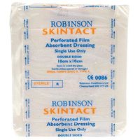 William Hunter Equestrian (Pack of 20) Robinsons Skintact Sterile First Aid Dressings 10cm X 10cm - Dual-Sided, Low-Adherent Perforated Film dressings.