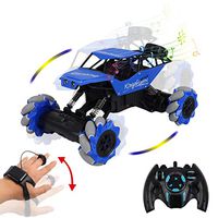 Stunt RC Car Gesture Sensing Twisting Vehicle Light Music Climbing Driving Toy (Blue)