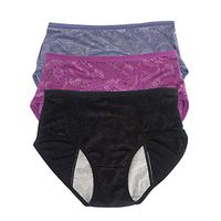 Youc-US Women Menstrual Period Panties Menstrual Underwear Jacquard Easy Clean Panties US Size XXS-4XL/11