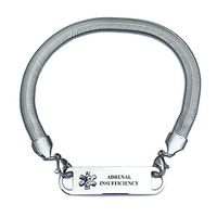Pre-Engraved Chevron Pattern"Adrenal Insufficiency" Medical ID Bracelets for Women