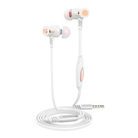 Tangle-Resistant Langsdom in-Ear Earphone HiFi Phone Earphones with Microphone Stereo Earbuds Headset for Smart Phone MP3 PC   (Rose Gold)