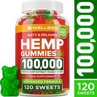 Hemp Gummies 100,000 - Premium Hemp Gummy Bears for Stress & Anxiety Relief - Made in USA - Hemp Extract Natural Calm Gummies - Efficient with Inflammation, Stress & Sleep Issues - Omega 3 Gummies