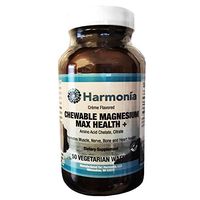 Highly Bioavailable Chewable Flavored Magnesium Citrate and Chelate Dietary Supplement - Tastes Great 250mg per 2 Tablets