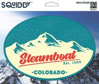 Squiddy Steamboat Colorado - Vinyl Sticker Decal for Phone, Laptop, Water Bottle (3" Tall)