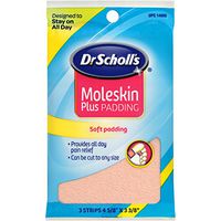 Dr. Scholl's Moleskin Plus (12 Count of 5/8-Inch X 3 3/8 Inch  Pads)
