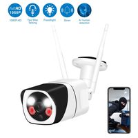 Wireless Security Camera Outdoor,WESECUU 1080P WiFi Home Camera with Floodlight and Siren Alarm,Two Way Audio Security Camera with Smart Human Detection Color Night Vision for Home Shop Factory