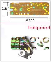 5,000 Gold Hologram TamperMax Tamper Evident Security Label Holographic Seal Sticker, Rectangle 0.75" x 0.25" (19mm x 6mm).