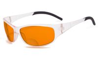 Eyekepper Blue Blocking Amber Bifocal Glasses for Sleep-Nighttime Bifocal Readers-Special Orange Tinted Glasses (Transparent, 2.50)