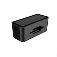 NTONPOWER Cable Management Box Power Strip Cover with Phone Stand 12.2 X 5.4 X 5.1 inches Cord Organizer Box Wires Hider for Home Office Desk Surge Protector TV Computer Entertainment Center - Black