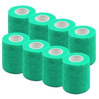 LONG7INES Pack of 8 Non-Woven Self Adhesive Wrap Bandages, Strong Elastic Self Adherent Cohesive Tape Bandages Rolls