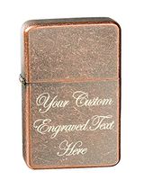 Hat Shark Personalized Custom Laser Engraved Vector KGM Thunderbird Vintage Lighter Groomsmen, Wedding, Anniversary, Birthday, Gift - Multiple Colors (Vintage Copper)