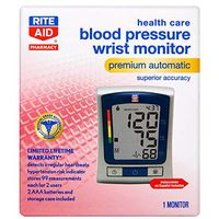 Rite Aid Premium Automatic Wrist Blood Pressure Monitor | Blood Pressure Wrist Cuff