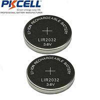 3.6V LIR2032 Rechargeable Li-ion Cell Button Coins Battery 2PC