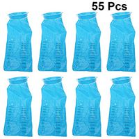 Healifty Vomit Bags 1000ml Motion Sickness Bags Disposable Barf Bags Car Nausea Bags with Rubber Ring for Travel Pregnant 55pcs (Blue)