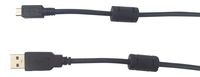 MULTICOMP MC002472 USB Cable, with Ferrite Beads, USB Type A Plug, Micro USB Type B Plug, 2 m, 6.6 ft, USB 2.0, Black