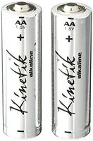 Kinetik 53312 AA Alkaline Batteries (50 Pack), Silver