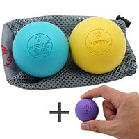 Lacrosse Massage Balls, Muscle Massage Roller Deep Tissue Balls Hard and Soft Massage Ball Set with Mini Ball and Mesh Bag.