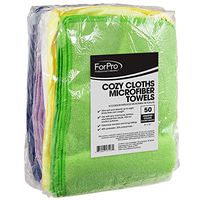 For Pro Cozy Cloths Assorted Colors Microfiber Towels, 50 Count