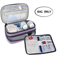 Luxja Insulin Travel Case, Double Layer Insulin Bag for Insulin Pens, Glucose Meter and Other Diabetic Supplies (Bag Only), Purple