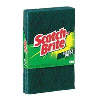Scotch-Brite 223 Heavy-Duty Scour Pad, 3.8w x 6-Inch L, Green, 3/Pack