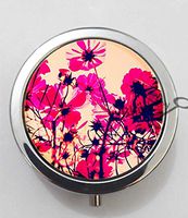 BlackKey Wildflower flowers 3-Compartment Decorative Pocket Gift Box Case Organizer for Pill, Color 1 -1305