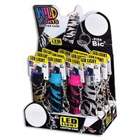 NOVELTY 1x Wild Lights Lighter Holder with LED - ONE Item with Random Design and Color