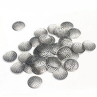 50 Beamer Ultra Premium Curved 304 Stainless Steel Concave Screens. For Tobacco Smoking Bowl Pipes 0.591 Inch Size (15mm) Higher Burning Point. Compare to Brass, Mesh & Glass Screens + Beamer Sticker