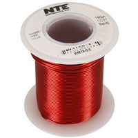 NTE Electronics WM18-0.5 Series WM Magnet Hook Up Wire, Solid, Type 18 Gauge, 0.5 lb. Spool, 100' Length
