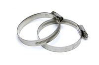 HPS EMSC-50-70x2 Stainless Steel Embossed Hose Clamps SAE 40, Effective Size: 2" - 3", 1/2" Band (Pack of 2)