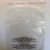 14x20'' 1.5 Mil Self-Seal Suffocation Warning Bags 100 Bags - The Boxery