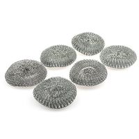 Large Stainless Steel Sponge Set, Metal Sponge, Metal Scrubber, Stainless Steel scouring pad (Pack of 6)