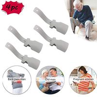 Lazy Shoe Helper, Shoe Lifting Helper, Portable Shoe Lifting Helper for Men,Plastic Shoehorn Sock Slider Handled Shoe Horn for Seniors, Elderly, Disabled - Perfect for Everyd (Gray)