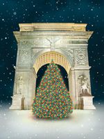 Hi-Look Microfiber Cleaning Cloth - Washington Square Park Christmas