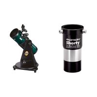 Orion 10015 StarBlast 4.5 Astro Reflector Telescope (Teal) &  08711 Shorty 1.25-Inch 2x Barlow Lens (Black)