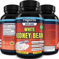 White Kidney Bean Supplement Pills Pure Extract Starch Carb Blocker Weight Loss Formula - Lose Belly Fat Suppress Appetite Boost Metabolism Natural Weight Loss for Men and Women by Phytoral