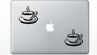 Coffee Tea Cup HenryDecal5550847 Set Of Two (2x) , Decal , Sticker , Laptop , Ipad , Car , Truck