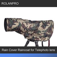 ROLANPRO Rain Cover Raincoat for Telephoto Lens Rain Cover/Lens Raincoat Army Green Camo Guns Clothing L