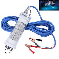 Goture 12V IP68 High-Power LED Fully Submersible Night Fishing Light Deep Drop Underwater Lure Bait Fish Finder Lamp with 5.47 Cable for Krill, Phytoplankton, Squid - Blue