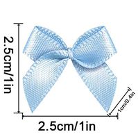 20 Color Pre-Tied Blue Satin Gift Bows (Pack of 50)
