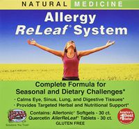 Allergy ReLeaf System - Natural Herbal Dietary Supplement - Safe and Effective Allergy Remedy - Promotes Sinus, Nasal, & Bronchial Health- Non Drowsy - 30 Softgels + 30 Tablets - Herbs Etc