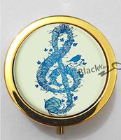 BlackKey Music Note 3-Compartment Decorative Pocket Gift Box Case Organizer for Pill, Color 2 -1310