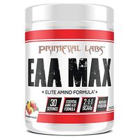 Primeval Labs EAA Max, Amino Acid Supplements, BCAAs, EAAs, Electrolytes, Enhances Performance, Supports Hydration, Improves Metabolism, Strawberry Mango, 30 Servings