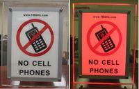 Smartphone Detector TBGHz - Detection of Smart-Phones in Use : LED Frame Size A4 + Cell Phone Detector 4G,4G LTE