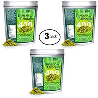 Sunlit Chlorella w/Turmeric Tablets. Cracked Cell, Superfood supplement combines Organic raw non-GMO Chlorella Pyrensoidosa with Turmeric root (95% Concentrated Curcumin). No fillers no preservatives.